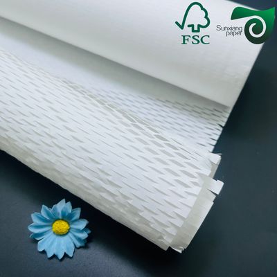 FSC 100gsm White‑Brown Honeycomb Paper  Eco Friendly Protective Cushioning