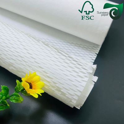 FSC Certified 80gsm Red  White Honeycomb Wrap  Eco Protection For Fragile E Commerce Goods