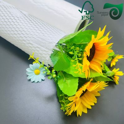White FSC Eco Friendly Honeycomb Paper Packaging Material  Shockproof Anti Fall Express Cushion Pad