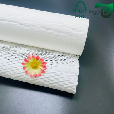 FSC Certified 80gsm Red Brown Honeycomb Wrap  Eco Cushion For E Commerce Fragile Items