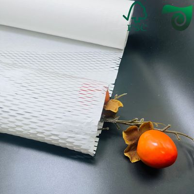 FSC 50gsm White Honeycomb Paper Wrap  Eco Friendly Cushioning For E Commerce Fragile Items