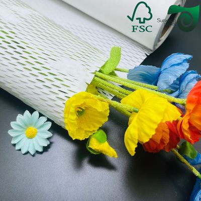 FSC 50gsm White Honeycomb Paper Wrap  Eco Friendly Cushioning For E Commerce Fragile Items