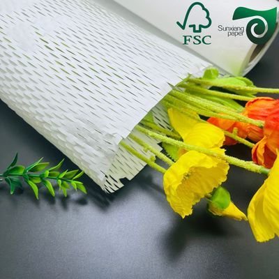 FSC Certified 80gsm White Brown Honeycomb Wrap  Eco Protection For Fragile E Commerce Goods