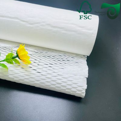 FSC Certified 100gsm White Brown Honeycomb Wrap  Eco Protection For Fragile E Commerce Goods