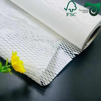 FSC Certified 80gsm Red Brown Honeycomb Wrap  Eco Cushion For E Commerce Fragile Items