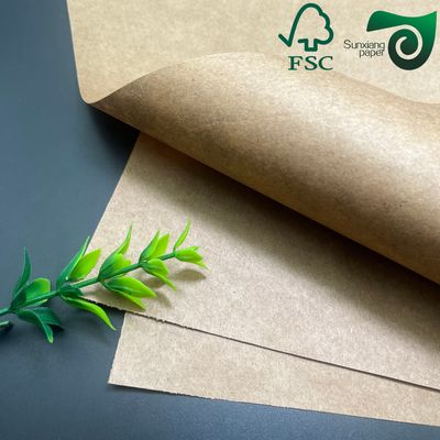 FSC 90gsm High Strength Brown Kraft Paper  Food Grade Bag Paper For Kraft Paper Bags Handbags