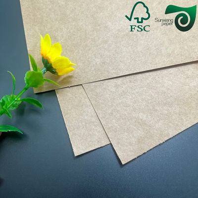 FSC Certified 50gsm One Side Glossy Food Grade MG Brown Kraft Paper  Wrapping  Packaging