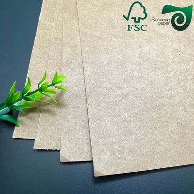 40g 50g  55g  One Side Glossy Food Grade MG Brown Kraft Paper FSC Wrapping Paper