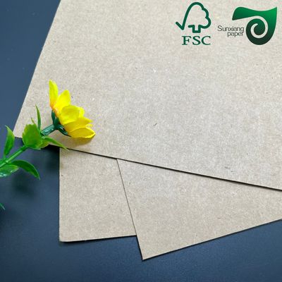 FSC Recycled Kraft Liner Board Paper Hard Stiffness 100gsm 200gsm For Notebook Covers