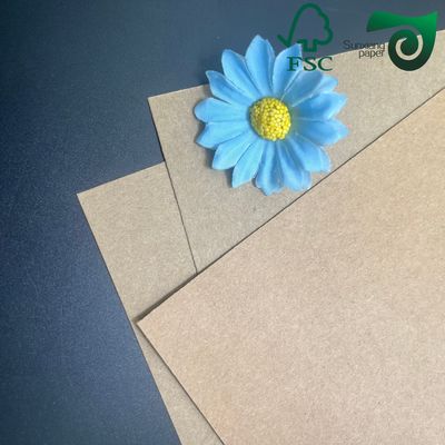 FSC Recycled Kraft Liner Board Paper Hard Stiffness 100gsm 200gsm For Notebook Covers