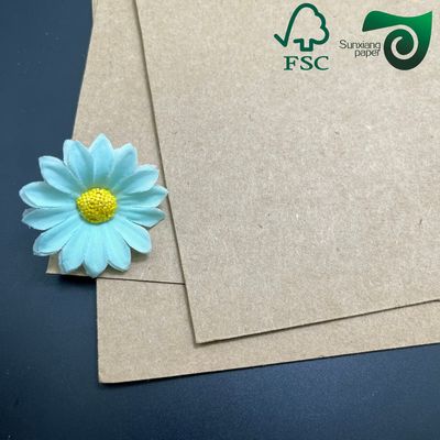FSC Recycled Kraft Liner Board Paper Hard Stiffness 100gsm 200gsm For Notebook Covers