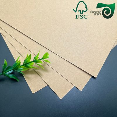 FSC  Virgin Reddish Brown Kraft Wrapping Paper Rolls  Ideal For Custom Wrapping Boxes