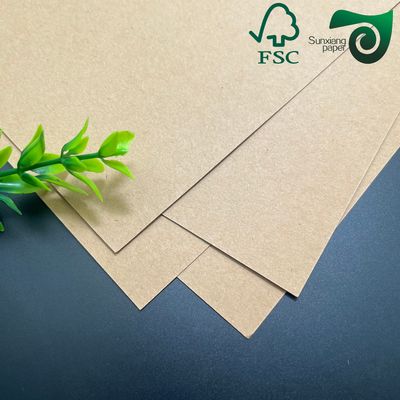 FSC Brown High Density Kraft Paper Sheets  250gsm 450gsm Specialized For Food Packaging