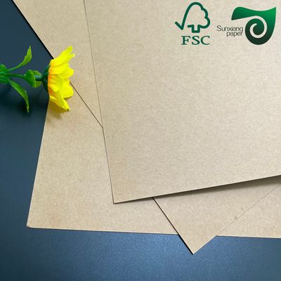 FSC Brown High Density Kraft Paper Sheets  250gsm 450gsm Specialized For Food Packaging