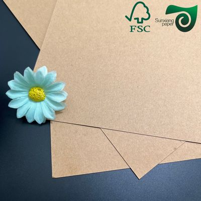FSC Brown High Density Kraft Paper Sheets  250gsm 450gsm Specialized For Food Packaging