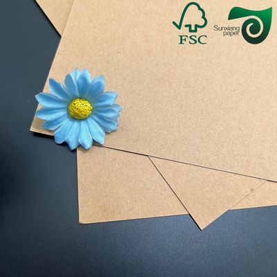 FSC Certified 250gsm Virgin Brown Kraft Wrapping Paper Rolls  For Custom Wrapping Boxes
