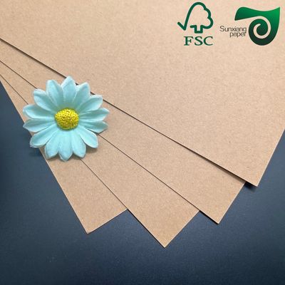 FSC Certified 250gsm Virgin Brown Kraft Wrapping Paper Rolls  For Custom Wrapping Boxes