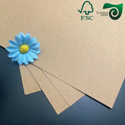 FSC Certified 250gsm Virgin Brown Kraft Wrapping Paper Rolls  For Custom Wrapping Boxes