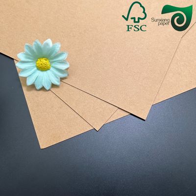 FSC Certified 250gsm Virgin Reddish Brown Kraft Wrapping Paper Rolls  For Custom Wrapping Boxes