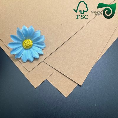 FSC Certified 250gsm Virgin Reddish Brown Kraft Wrapping Paper Rolls  For Custom Wrapping Boxes