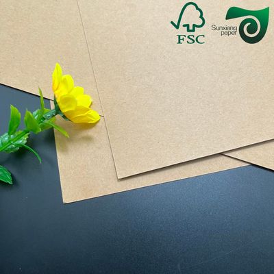 FSC Certified 250gsm Virgin Reddish Brown Kraft Wrapping Paper Rolls  For Custom Wrapping Boxes