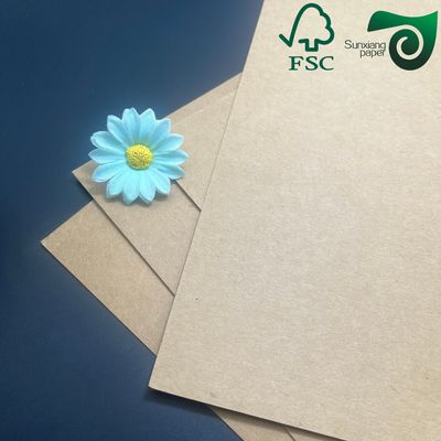 FSC Certified Food Safe Brown Kraft Cardboard  400gsm For Food Packaging Cartons