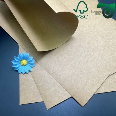 FSC Food Grade Brown Kraft Board 350gsm  24" 36" For Takeaway Lunch Boxes