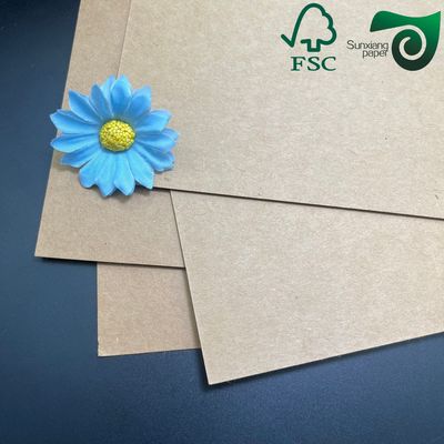 FSC Food Grade Brown Kraft Cardboard 350gsm15gsm PE Coating  For Lunch Box Packaging