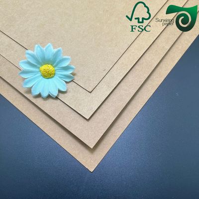 FSC 300gsm Food Safe Brown Kraft Cardboard For Lunch Box  Food Grade Packaging