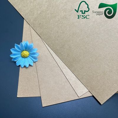 FSC Food Grade Brown Kraft Cardboard 350gsm15gsm PE Coating  For Lunch Box Packaging