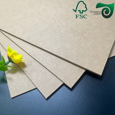 FSC Food Grade Brown Kraft Cardboard 350gsm15gsm PE Coating  For Lunch Box Packaging