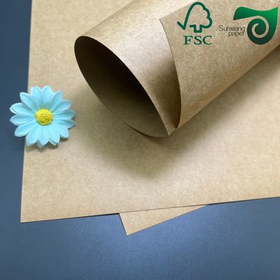 FSC 250gsm 350gsm Uncoated Brown Virgin Kraft Paper For Packaging Boxes