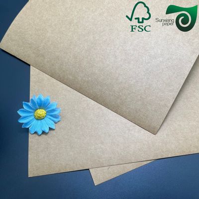 FSC 250gsm 350gsm Uncoated Brown Virgin Kraft Paper For Packaging Boxes