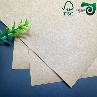 FSC Durable Food Safe Brown Kraft Cardboard 350gsm Lunch Box Packaging Grade