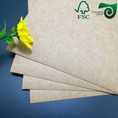 FSC Certified 350gsm 400gsm Food Safe Brown Kraft Cardboard Lunch Box Packaging Material