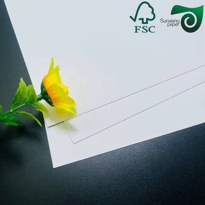 FSC Certified Bright White Uncoated Paperboard 350gsm Optimized For Offset Printing