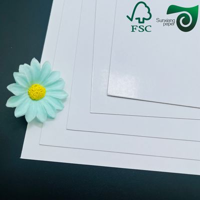 Recyclable White C2S Coated Paper  FSC Certified Highly Polished Finish 300gsm 350gsm