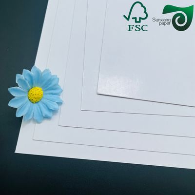 Recyclable White C2S Coated Paper  FSC Certified Highly Polished Finish 300gsm 350gsm