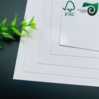 Recyclable White C2S Coated Paper  FSC Certified Highly Polished Finish 300gsm 350gsm