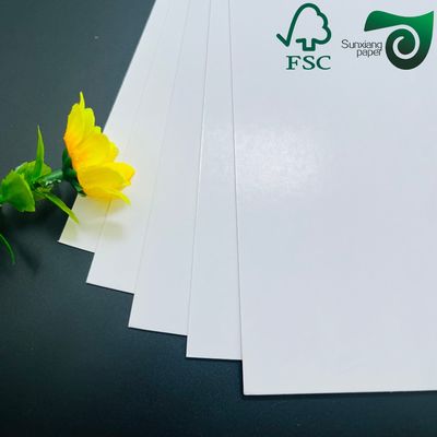 Recyclable White C2S Coated Paper  FSC Certified Highly Polished Finish 300gsm 350gsm