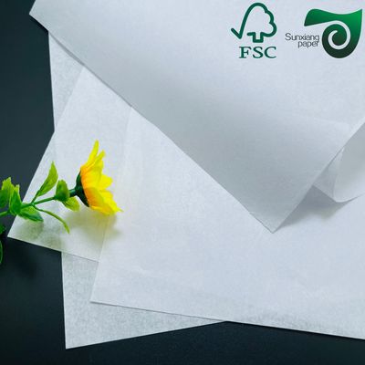 FSC 35gsm Food Grade White Greaseproof Paper  Food Basket Liners For Sandwich