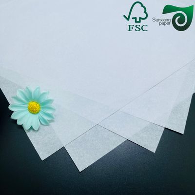 FSC 35gsm Food Grade White Greaseproof Paper  Food Basket Liners For Sandwich