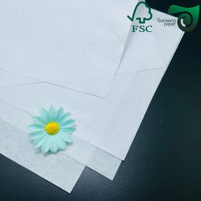 FSC Width White Translucent Tissue Paper Roll  For Fruit Wrapping 15gsm 17gsm