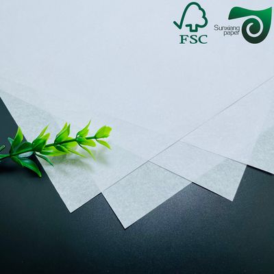 FSC White Greaseproof Paper 38gsm 40gsm Perfect For Lunch Wrapping Fried Snacks Bacon