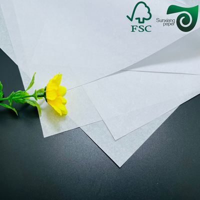FSC Width White Translucent Tissue Paper Roll  For Fruit Wrapping 15gsm 17gsm