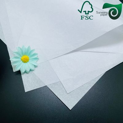 FSC Width White Translucent Tissue Paper Roll  For Fruit Wrapping 15gsm 17gsm