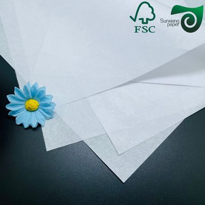 FSC Width White Translucent Tissue Paper Roll  For Fruit Wrapping 15gsm 17gsm