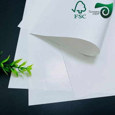 FSC 80gsm 90gsm Super White Mirror Cast Coated Paper Glossy Sticker Base Paper
