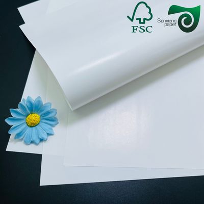 FSC 80gsm 90gsm Super White Mirror Cast Coated Paper Glossy Sticker Base Paper