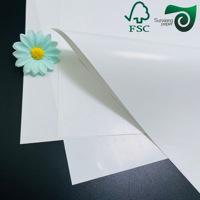 FSC 80gsm 90gsm Super White Mirror Cast Coated Paper Glossy Sticker Base Paper
